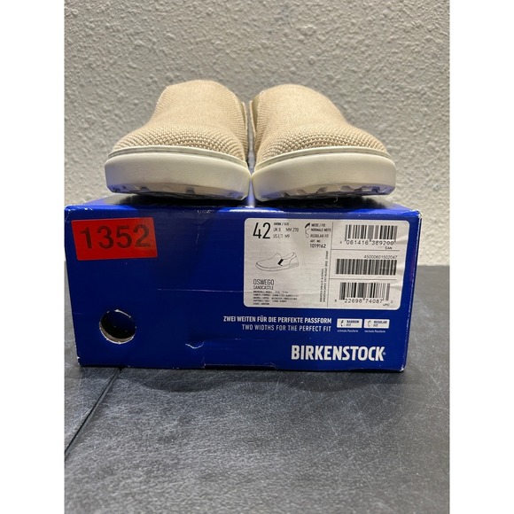 Birkenstock Oswedo Knit Suede Sand Beige EU 42 US 9-9.5 Mens main image 6